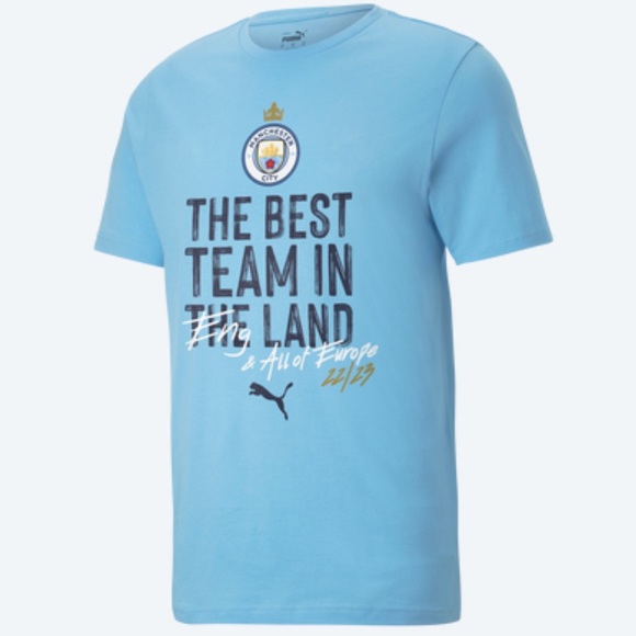 PUMA Manchester City 22/23 Champions League T-shirt NWT - Picture 1 of 1